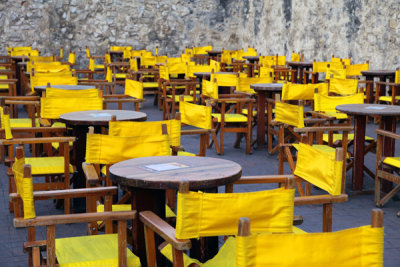 Sunflower Yellow, Open air eatery, Cartegena.