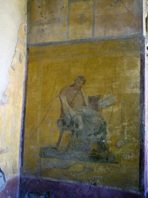 Wall Fresco in Pompeii, Italy.