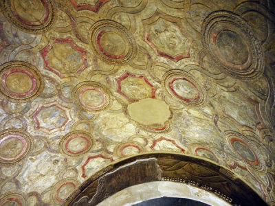 Ceiling Decor in Pompeii, Italy.