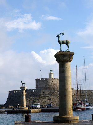 Port Entrance, Site of Colossus, Rhodes, Greece.