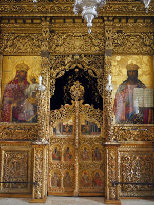 Interior, Church of the Holy Cross, Omodos, Cyprus.