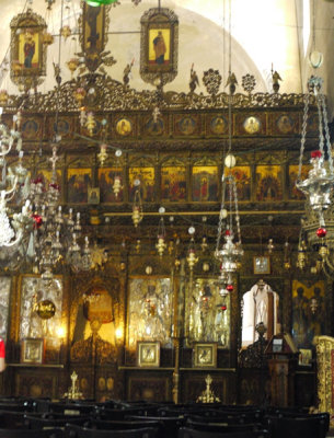 Interior, Church of the Nativity, Bethlehem, Gaza.