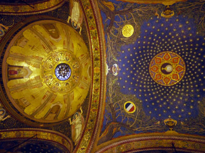 Dome, Inside Church of Gethsamene, Jerusalem, Israel.