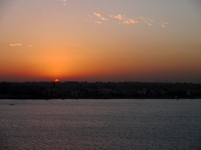 Sunset - Suez Transit, Egypt.