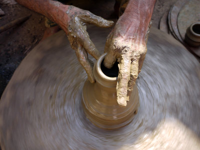 Potter's Hands, Haravi, Mumbai, India.