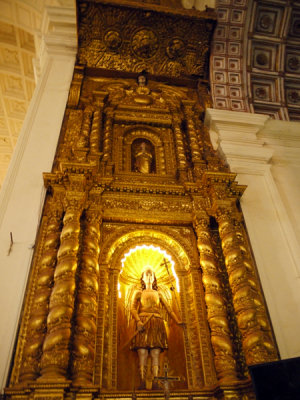 Altar Piece, Bom Jesus Basilica, Goa, India.