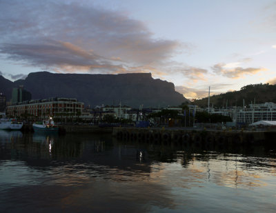 Table Mountain at Dusk, Capetown, South Africa.