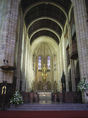 Inside St. George's Cathedral, Capetown, South Africa.