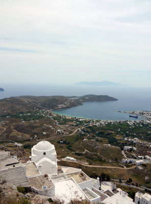 Livadi Bay - viewed from Kastro, Chora.