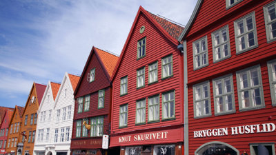 Hanseatic Shopfronts, Bergen, Norway.