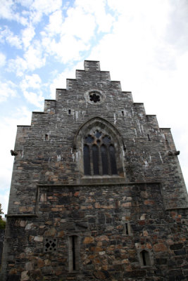 Tower Facade, Haakons Hall, Bergen, Norway. 