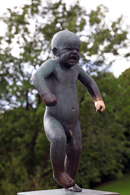Sculpture - Angry Child, Vigeland Park, Oslo, Norway.