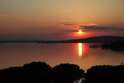 Sunset over Passignano, Italy.