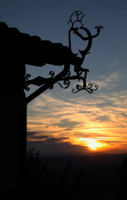 Sunset  over Assisi, Italy.