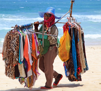 Walking Wardrobe, Chaweng Beach, Koh Samui, Thailand.