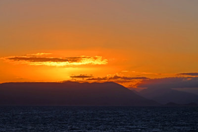 Sunset leaving Cairns, Australia.