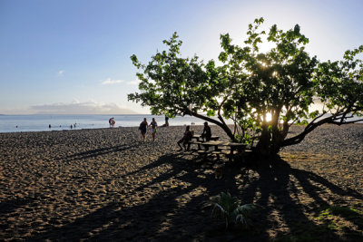 Black Sand Beach, Venus Point, Papeete, Tahiti.