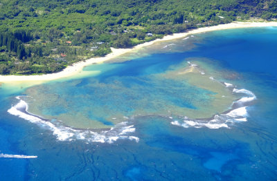 Lagoon (Aerial View) Kauai.