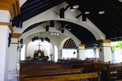 Interior, Parish Church, Santa Cruz, Huatulco, Mexico.