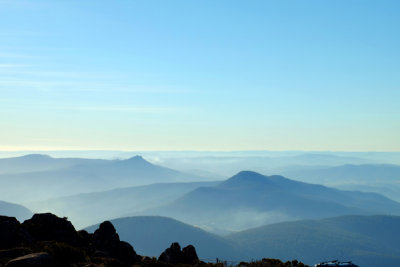 Distant Mountains - from Mt. Wellington Summit Viewpoint, Tasmania, Australia.