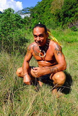 Teiva - Tahitian Brave, Papeenu Valley, Tahiti, French Polynesia.