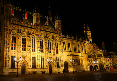 Burg by night, Bruges.