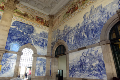 Wall Tiles, Interior of Railway Station, Porto.