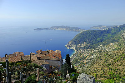 Vista of Nice and Monaco from Chateau Eze, Cote DAzur, France.  