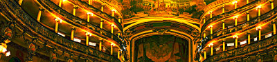 Panorama of Interior, Teatro Amazonas, Manaus, Brasil.