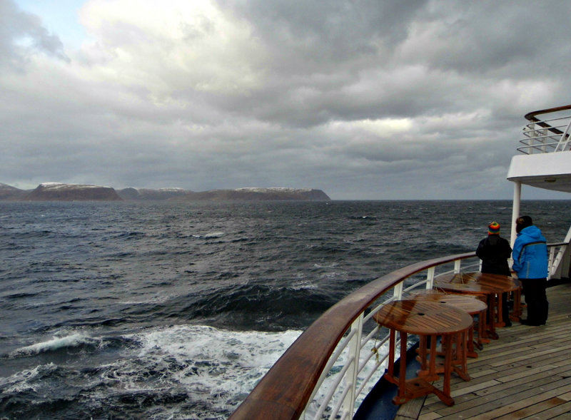 ON DECK IN THE ARCTIC CIRCLE