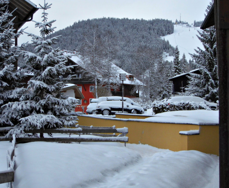 Gschwandtkopf ski slopes from our appartment terrace