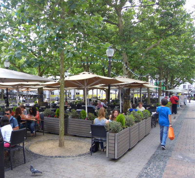 CAFE TERRACES IN THE PLACE D'ARMES