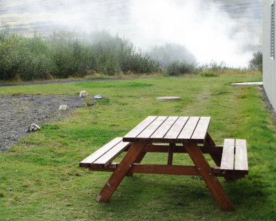 Bench and steam