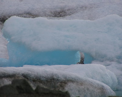 Ice from the glacier