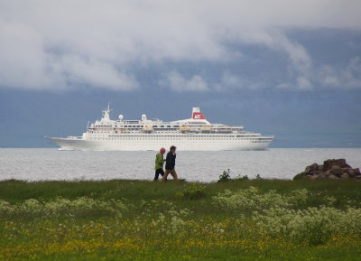 Ship sailing by