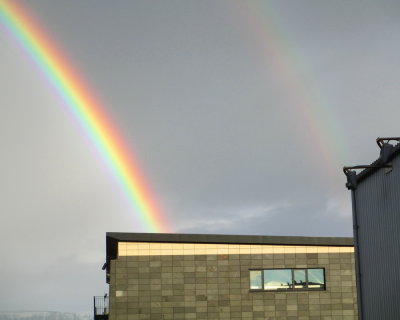 Double Rainbow in Reykjavk