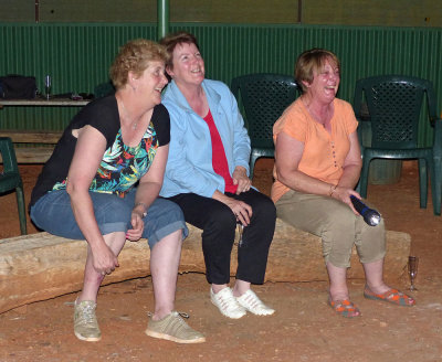 The girls cacking themselves at cloud pictures (after a couple of drinks !)