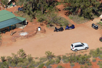 Our campfire area and some of our bikes at Kings Creek Station