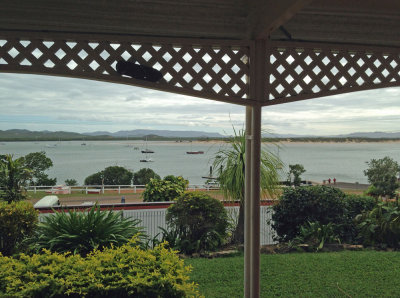 The view from our budget room at Cooktown