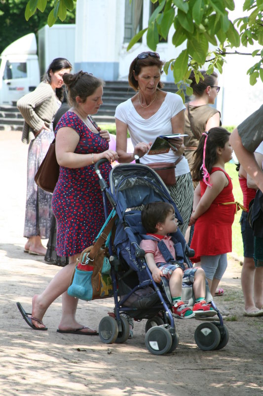 Volk in het park