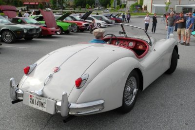 1950s Jaguar XK140 at Hunt Valley Cars & Coffee in Maryland (7579)