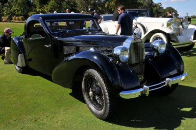 1937 Bugatti Type 57 Coupe, Ethel & John North II, St. Michaels, MD, 2013 St. Michaels Concours d'Elegance (5026)