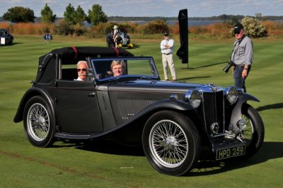 VIRGIL MAXWELL AWARD, 1938 MG TA Tickford Drophead Coupe by Salmon & Sons, Philip & Linda Laiacona, Trumbull, CT (5370)