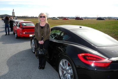 Charlotte and her 2014 Cayman S at PCA-CHS's Gettysburg Tour (1340)
