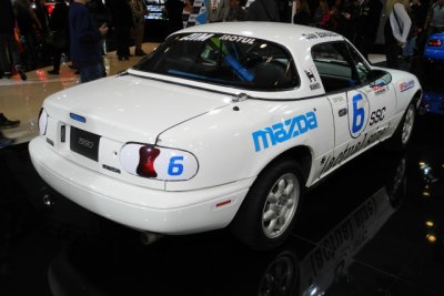 1990 Mazda MX-5 Miata, 17th MX-5 built, 1st Miata to become a race car & to win SCCA race; MX-5 most raced nameplate ever (1735)