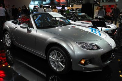 2013 Mazda MX-5 Miata Halfie, half street car and hald race car, showing there's a race car in every MX-5 (1874)