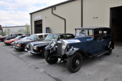 From right, Rolls-Royces from 1928, 1980s and 1995 (6517)