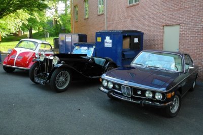1950s BMW Isetta, 1934 MG and 1970s BMW CS (2096)