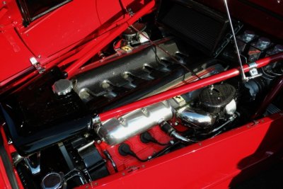 Ferrari V12 crate motor in hot rod built by Steve Moal (2142)