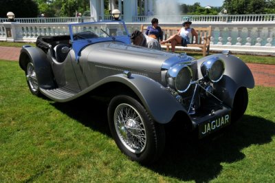 1938 SS-100 Jaguar Roadster, owner: James W. Taylor, Gloversville, NY -- Best of Britain (Best British Open Car) Award (7611)